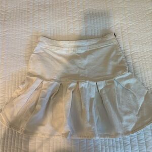 Cotton On White Pleated Mini Skirt With Zipper On The Side